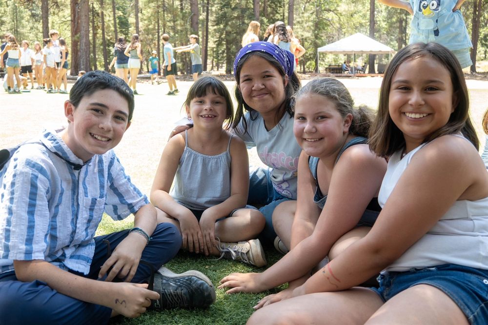 Campers at a Jewish summer camp